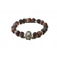 Bracelet Oeil de taureau mat et Indian Skull