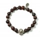 Bracelet Jaspe Brechique Mat et Indian Skull