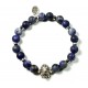 Bracelet Sodalite mat et Indian Skull