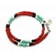Bracelet double tour Matubo "Native Style" rouge