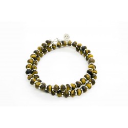 Bracelet double Oeil de Tigre mat