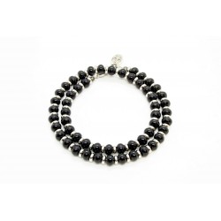 Bracelet double Onyx noir