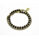 Bracelet double Onyx et chaine boule