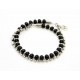 Bracelet double Onyx et chaine boule