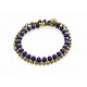 Bracelet double lapis Lazuli et chaine boule