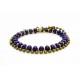 Bracelet double lapis Lazuli et chaine boule