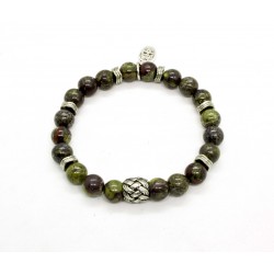 Bracelet dragon Jasper and braided bead