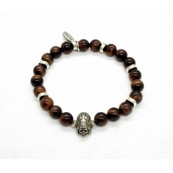 Bracelet Oeil de taureau et Indian skull