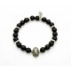 Bracelet Onyx brillant et Indian skull