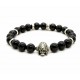 Bracelet Onyx brillant et Indian skull