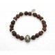 Bracelet Oeil taureau mat et Indian skull