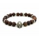 Bracelet Oeil taureau mat et Indian skull