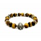 Bracelet Oeil de tigre et Indian skull