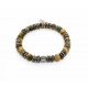 Bracelet Oeil tigre mat et bois de coco