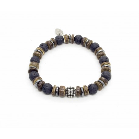 Bracelet double tour Impérial rouge personalisé