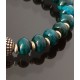 Bracelet perle Chrysocolle et laiton