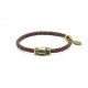 Bracelet cuir tressé Antique Brown