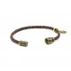 Bracelet cuir tressé Antique Brown