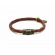 Braided leather bracelet Terracotta