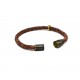 Braided leather bracelet Terracotta