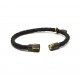Braided leather bracelet noir