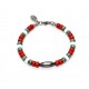 Bracelet Matubo rouge et turquoise