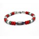 Bracelet Matubo rouge et turquoise