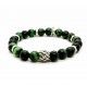 Green tiger eye and braided bead Bracelet