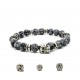 Bracelet Obsidienne flocon mat