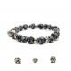 Obsidian snowflake bracelet