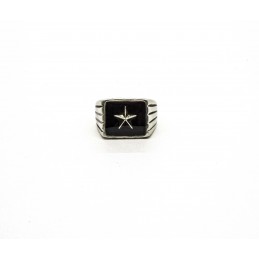 Silver Star pewter ring