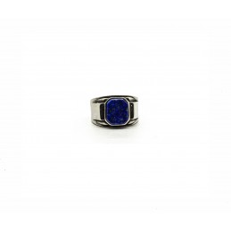 Bague chevalière Lapis-lazuli octogone