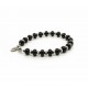 Bracelet Onyx et perles Navajo argent