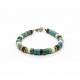 Bracelet Heishi Jaspe Turquoise Blue