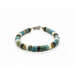 Jasper Turquoise Blue Heishi Bracelet