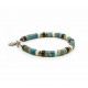 Bracelet Heishi Jaspe Turquoise Blue