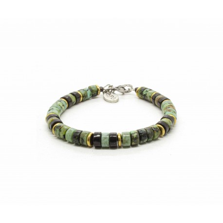 African turquoise Heishi Bracelet