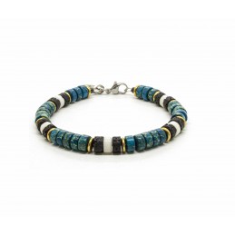 Imperial Jasper ocean Heishi Bracelet