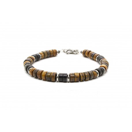 Tiger Eye Heishi Bracelet