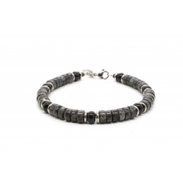 Bracelet Heishi Larvikite