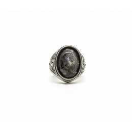 Bague chevalière Larvikite