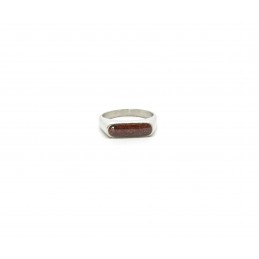 Bague Girly sable Jaspe rouge