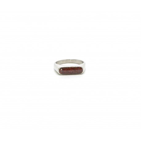 Bague Girly sable Jaspe rouge