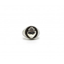 "Burning Heart" woman's signet ring