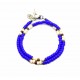 Bracelet double tour Matubo Bleu azur