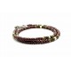 Bracelet double tour Matubo Picasso rouge