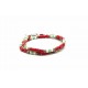 Bracelet double tour Matubo rouge