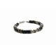 Bracelet Heishi Onyx et Skull