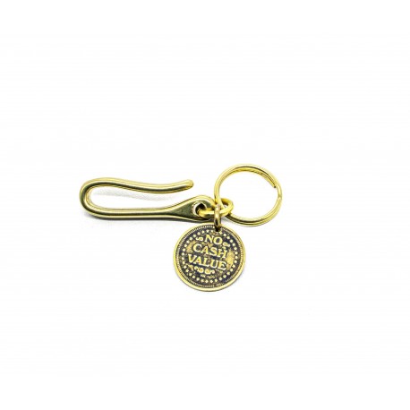 Brass key ring "No Cash Value"