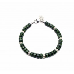 Bracelet Matubo "Cracked" vert